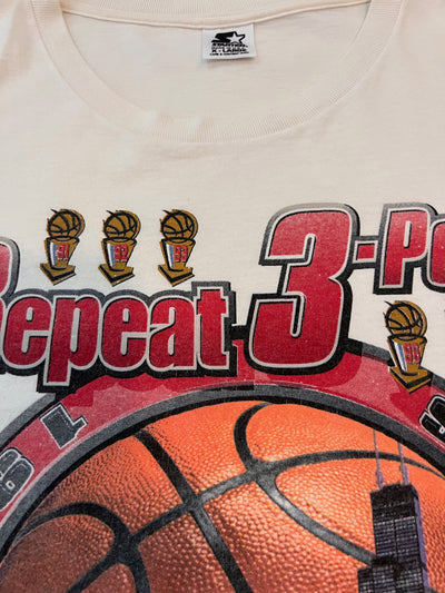 Vintage Chicago Bulls 98 Repeat 3-Peat NBA Basketball Starter T-Shirt. XL