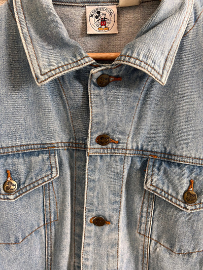 Vintage 90s Disney Denim Jacket.  Mickey & CO on back