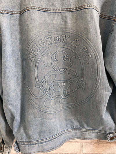 Vintage 90s Disney Denim Jacket.  Mickey & CO on back