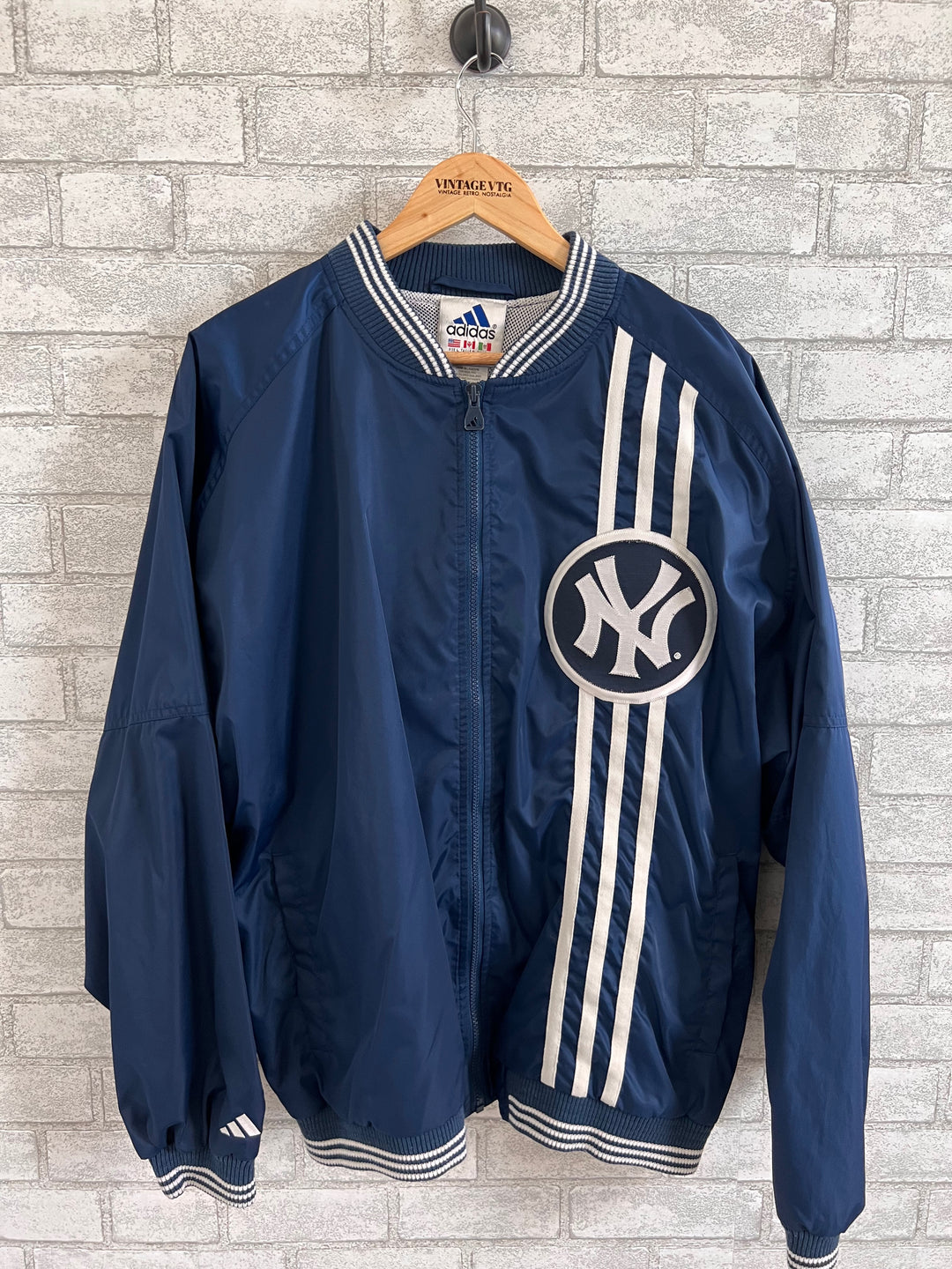 Vintage Adidas X NY Yankees Windbreaker Jacket. Large