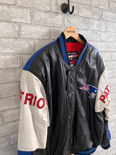 Vintage Carl Banks G-III Leather NE Patriots NFL Jacket. Large