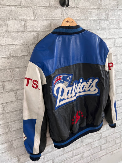 Vintage Carl Banks G-III Leather NE Patriots NFL Jacket. Large