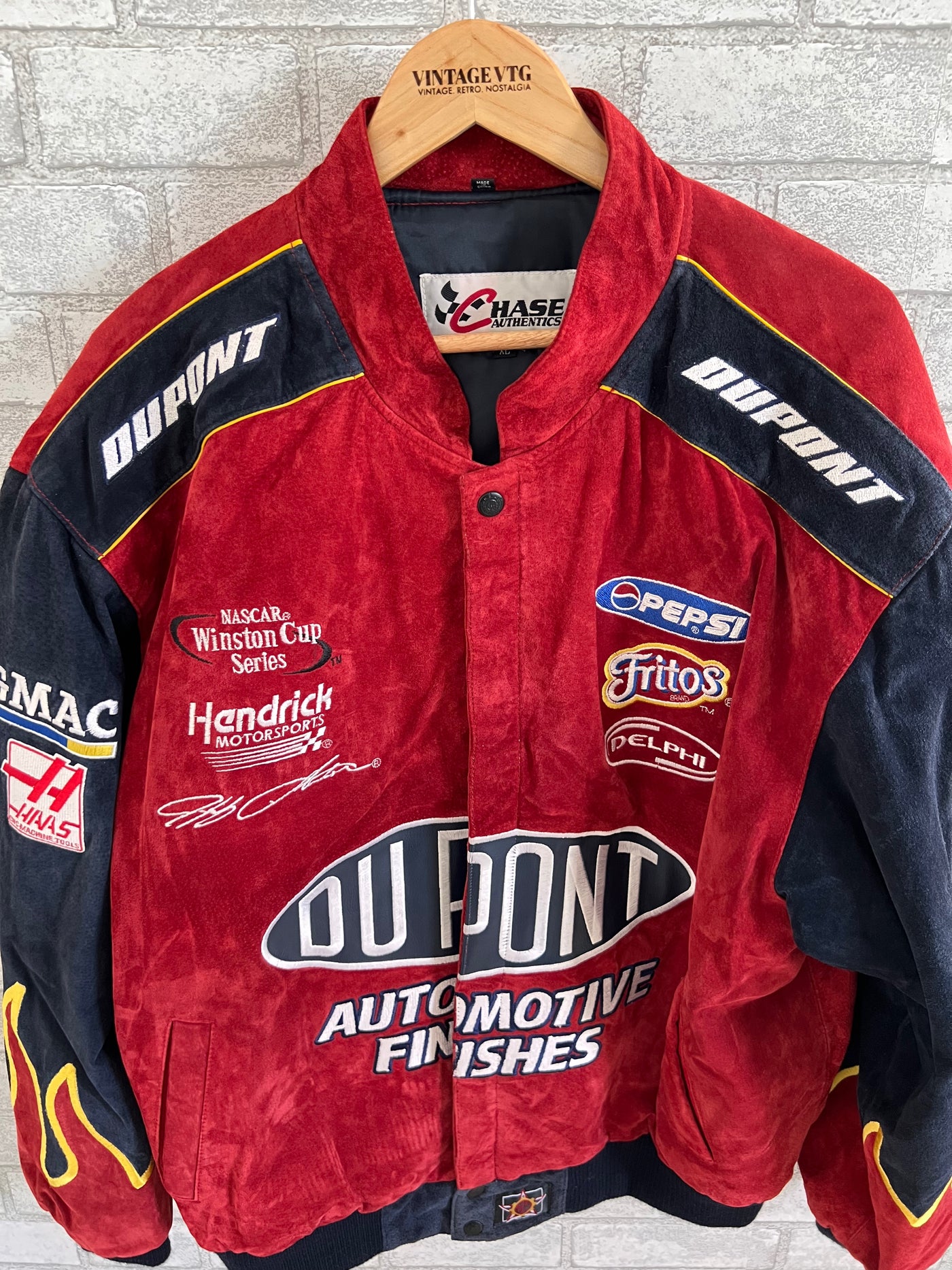 Chase Authentic JH Winston Cup Dupont Nascar #24 Leather Jacket XL