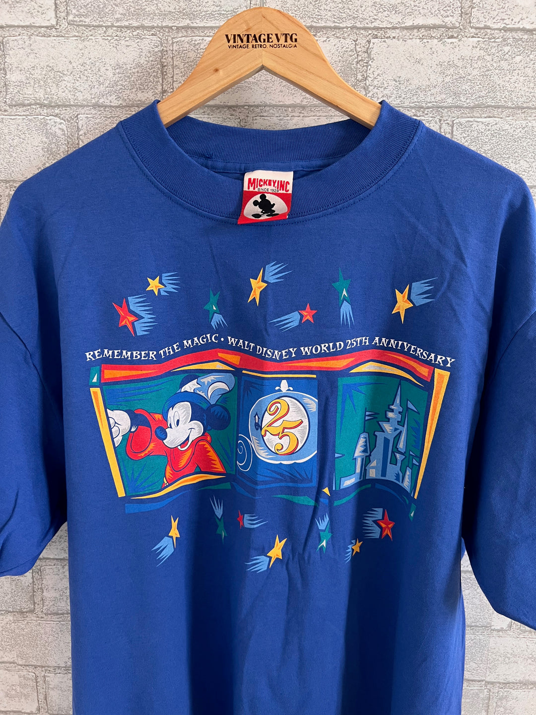 Vintage 90s Disney World 25th Anniversary T-shirt. New without Tag