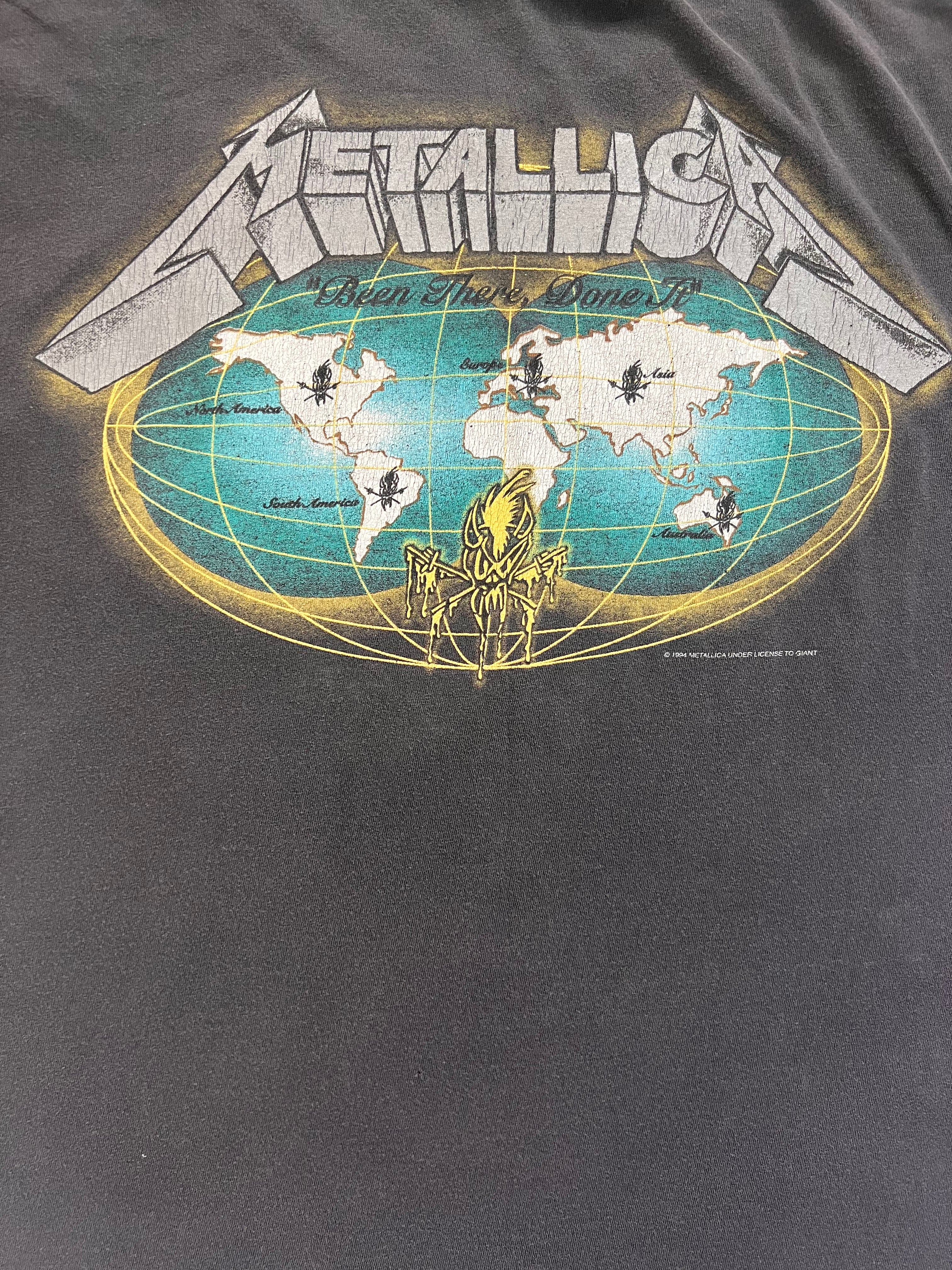 METALLICA BEEN THERE DONE IT ツアーT ネイビー M