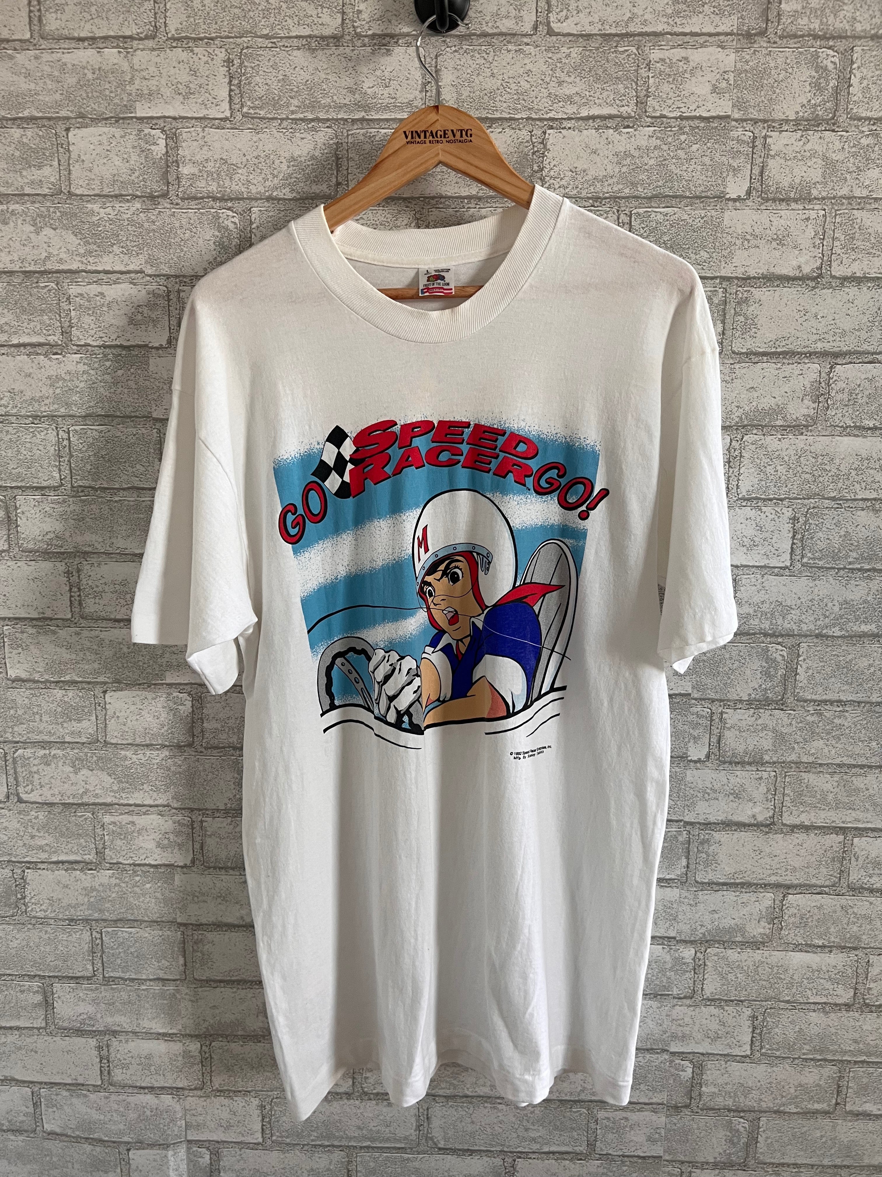 Vintage Men’s Large Stanley DeSantis Speed Racer offers Lenticular Graphic T-shirt