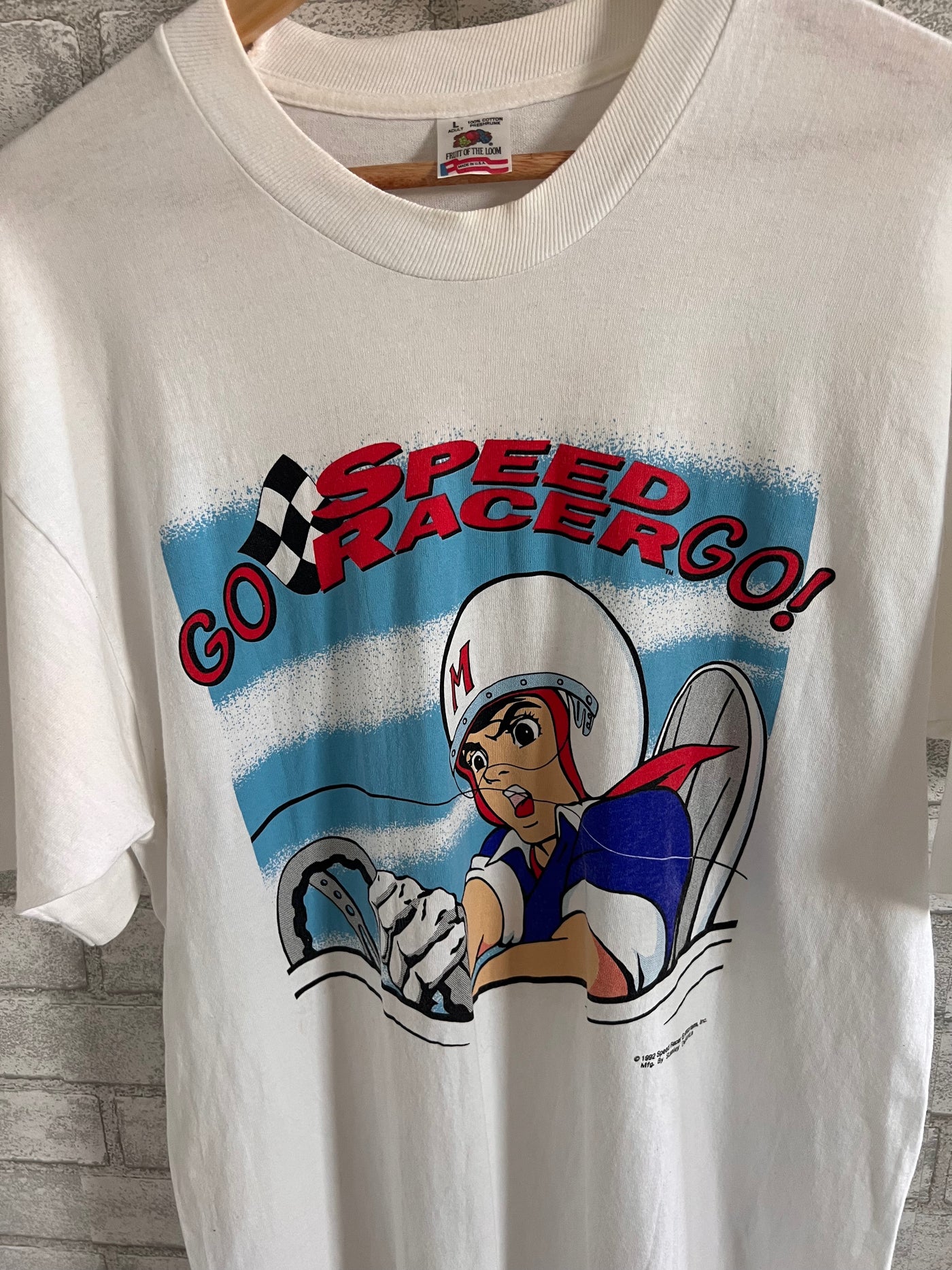 Rare Vintage 1992 Stanley Desantis Go Speed Racer Go Shirt. Large