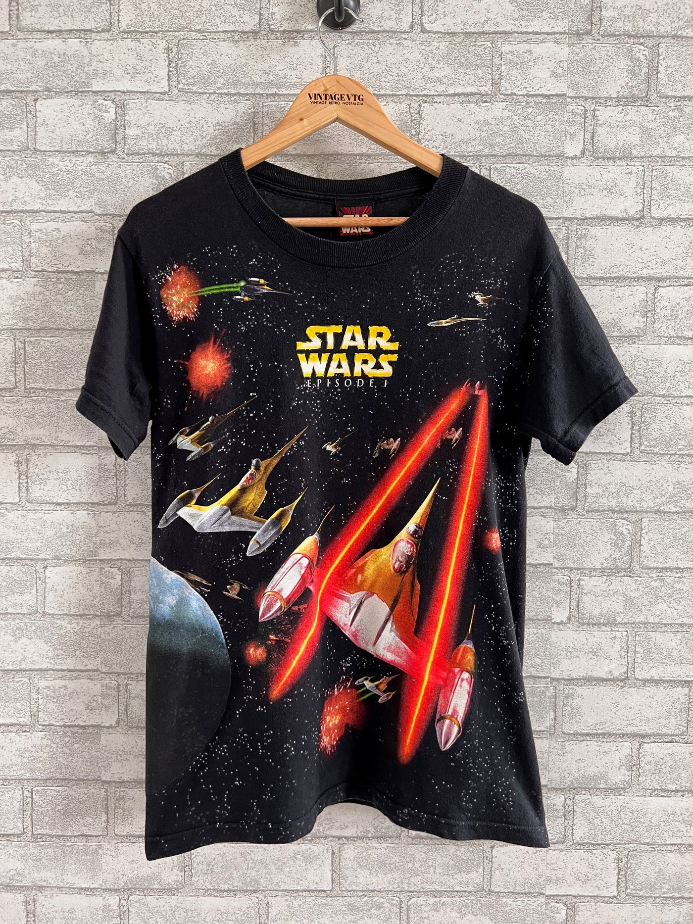 Vintage 90's Star Wars Episode 1 AOP Shirt.