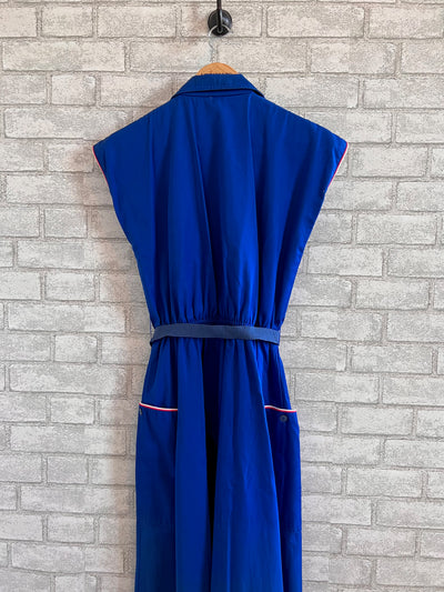 Vintage blue Sleeveless Dress