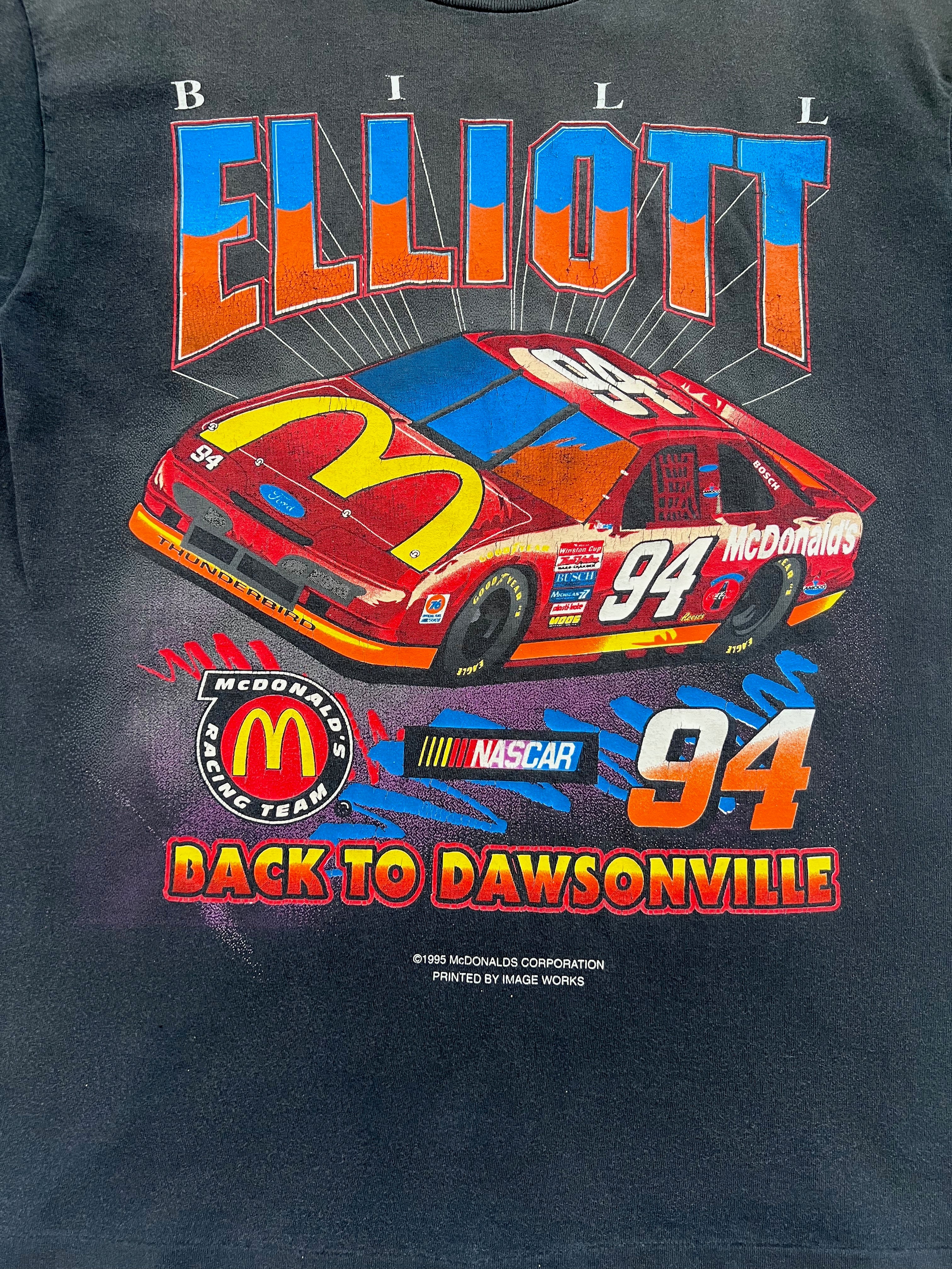 Vintage 1995 Bill Elliott McDonald’s Nascar #94 Thunderbird outlets Short Sleeve T-Shirt