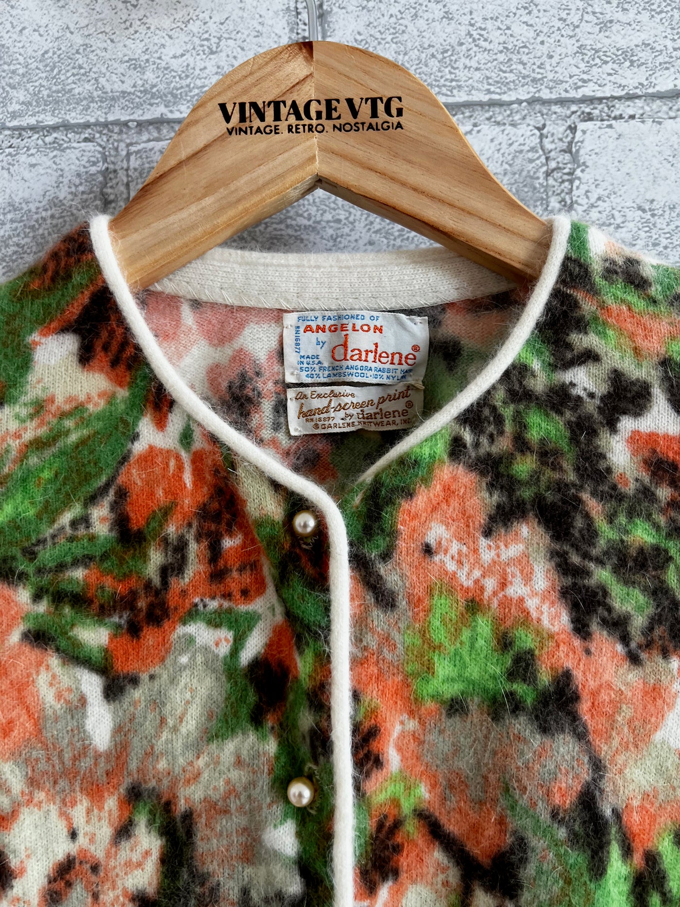 Vintage Angelon By Darlene 1960's Cardigan Sweater