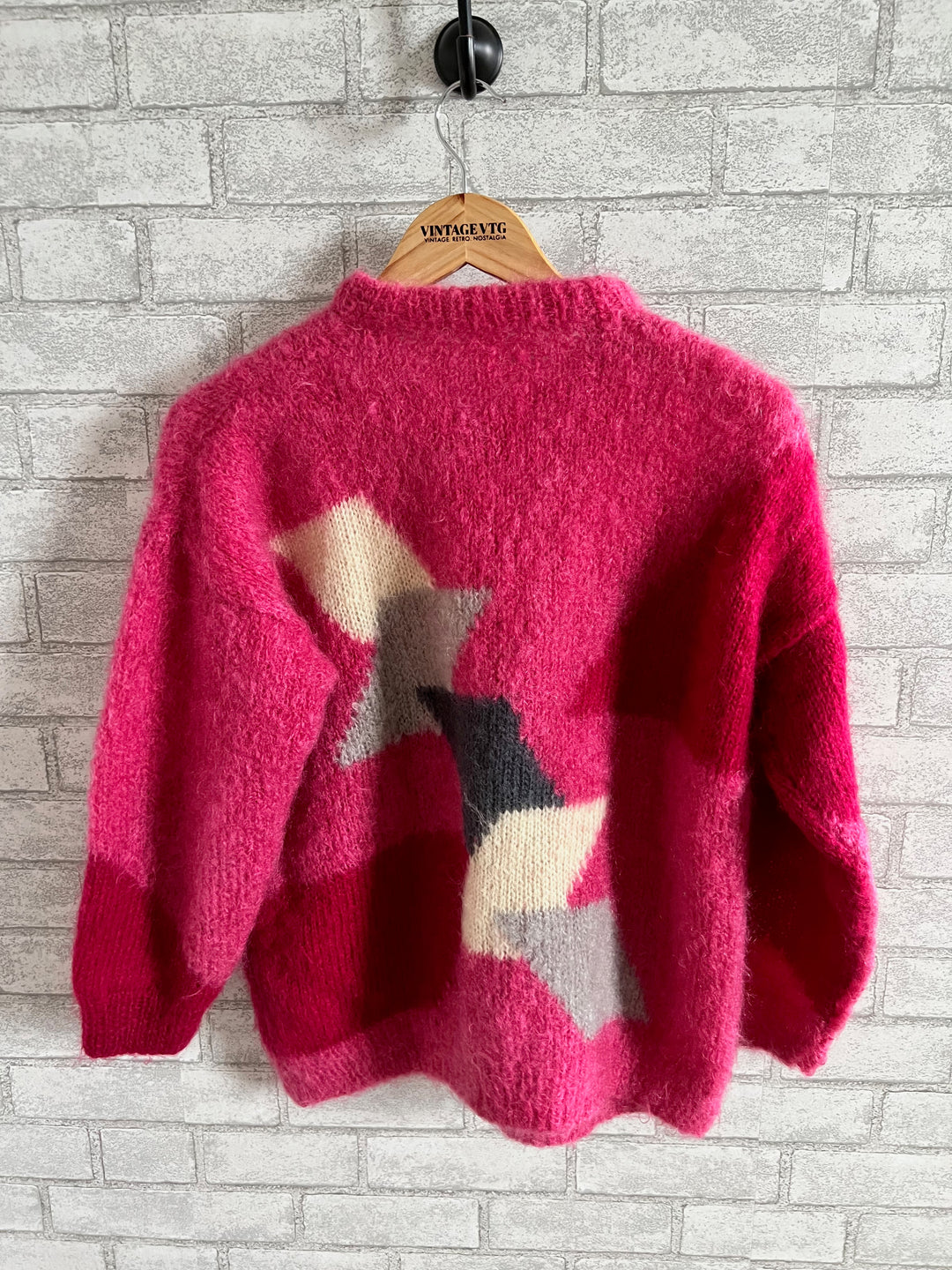 Vintage Red and Pink Sweater.