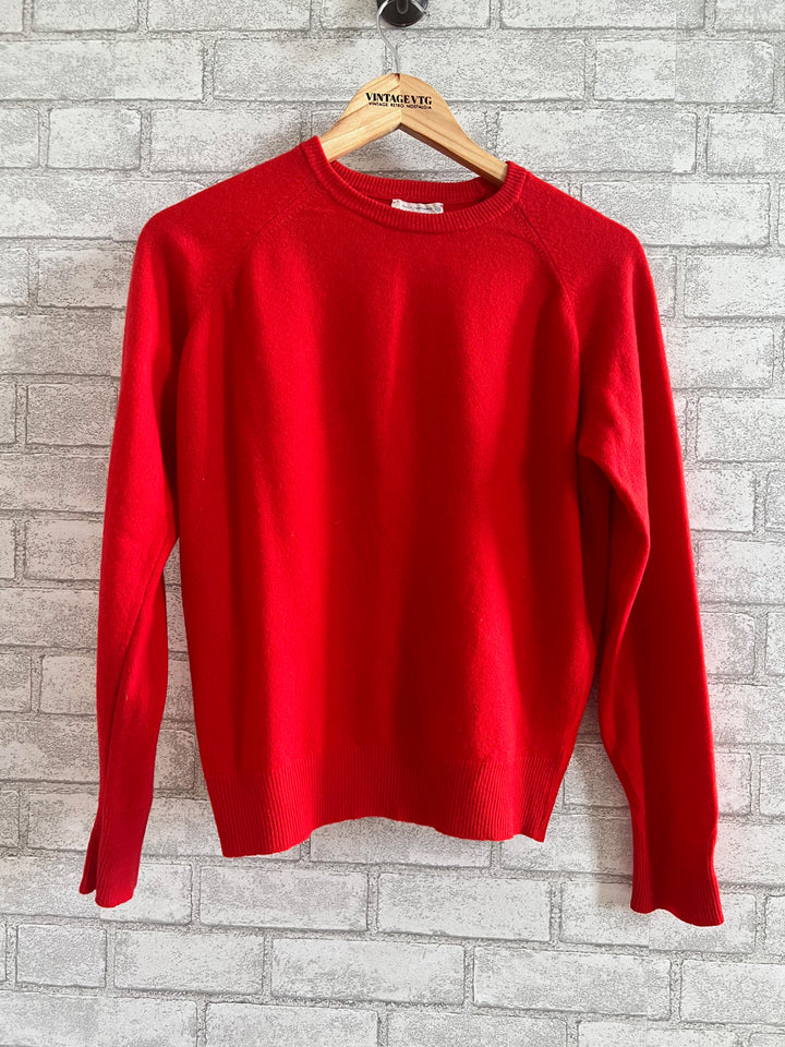 Vintage Women's Red Cashmere Sweater