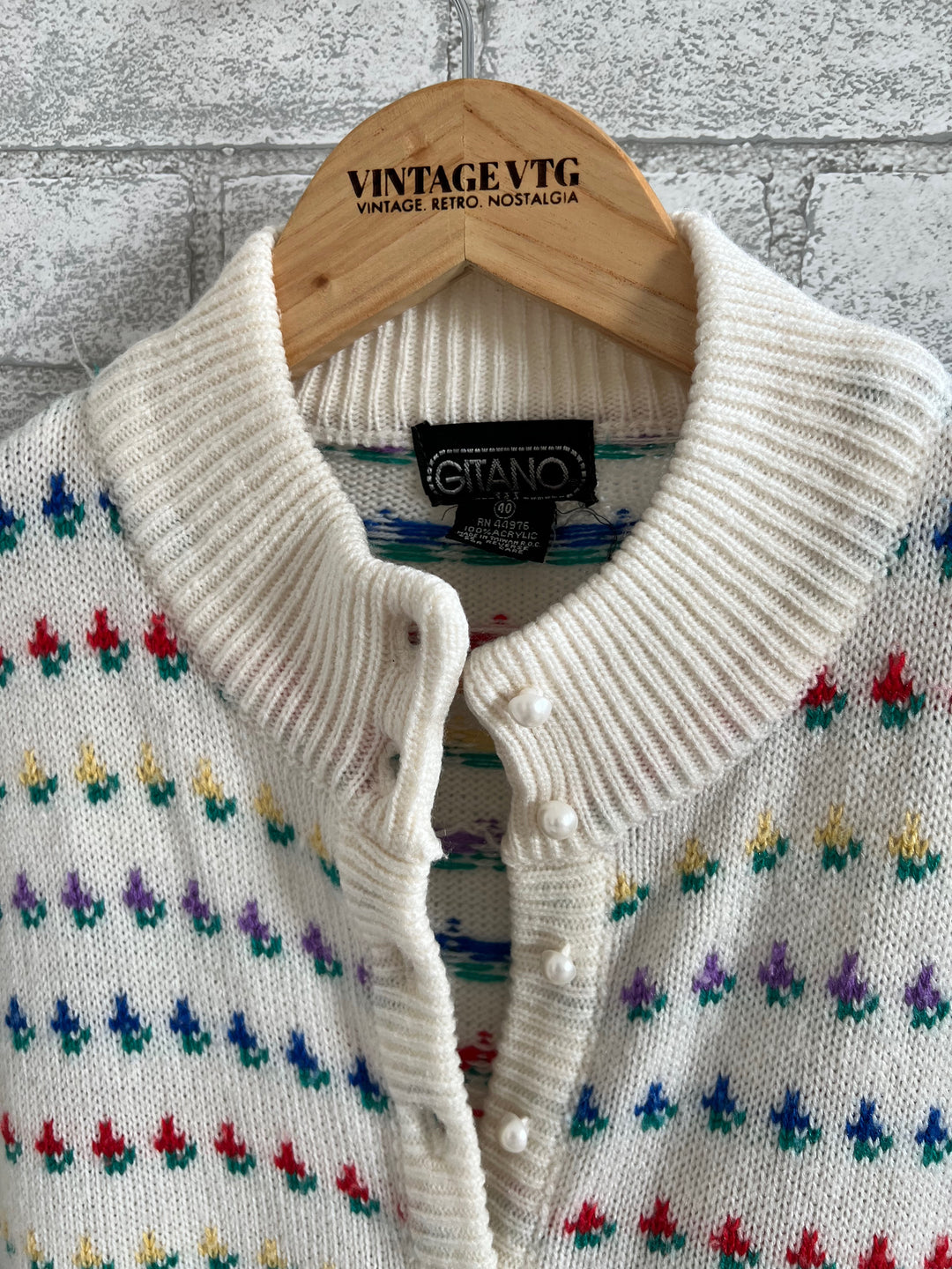 Vintage Women's Gitano White Sweater