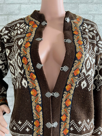Vintage Women's Brown Gann Sporty Sweater