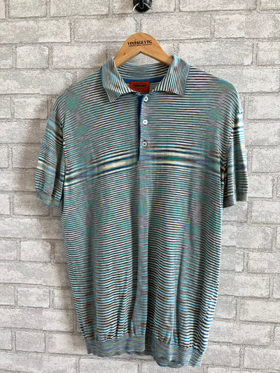 Vintage Missoni Teal Polo Shirt