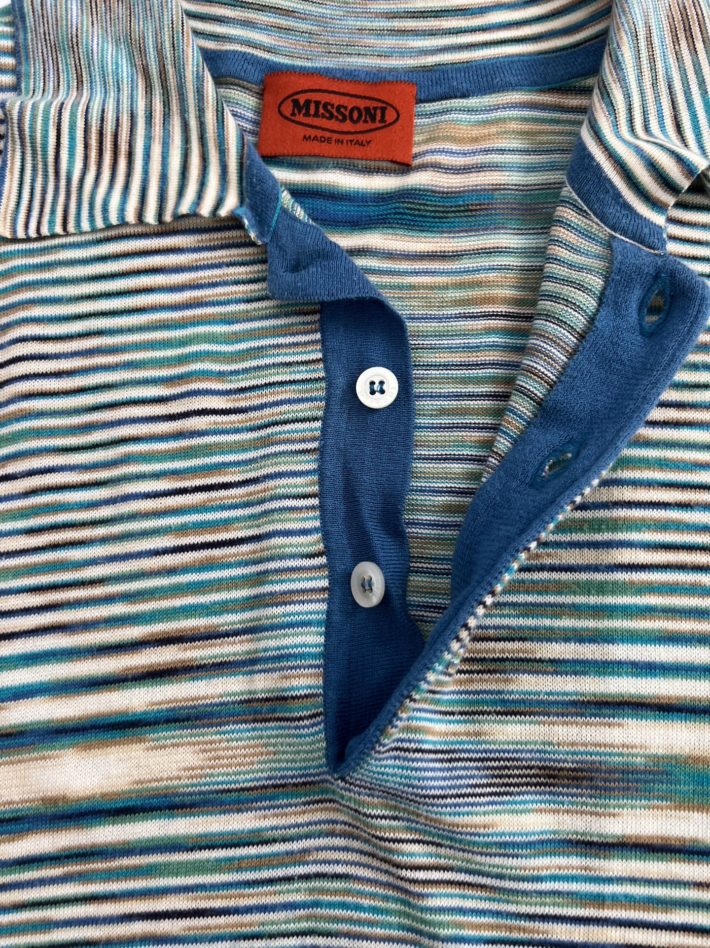 Vintage Missoni Teal Polo Shirt