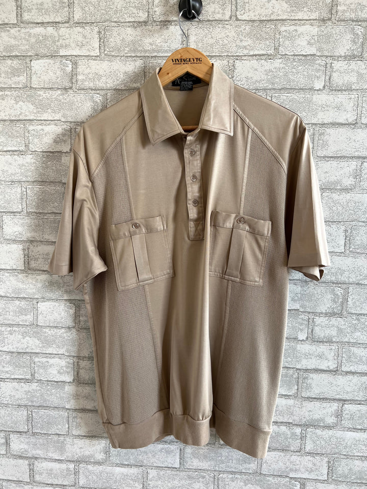Vintage Alan Stuart light brown Polo Shirt