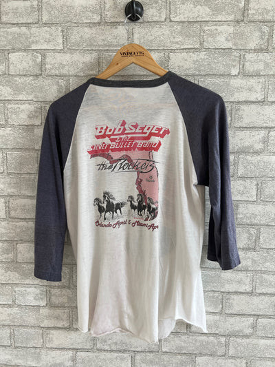 Vintage 80's Bog Seger Rock Superbowl Tour Shirt