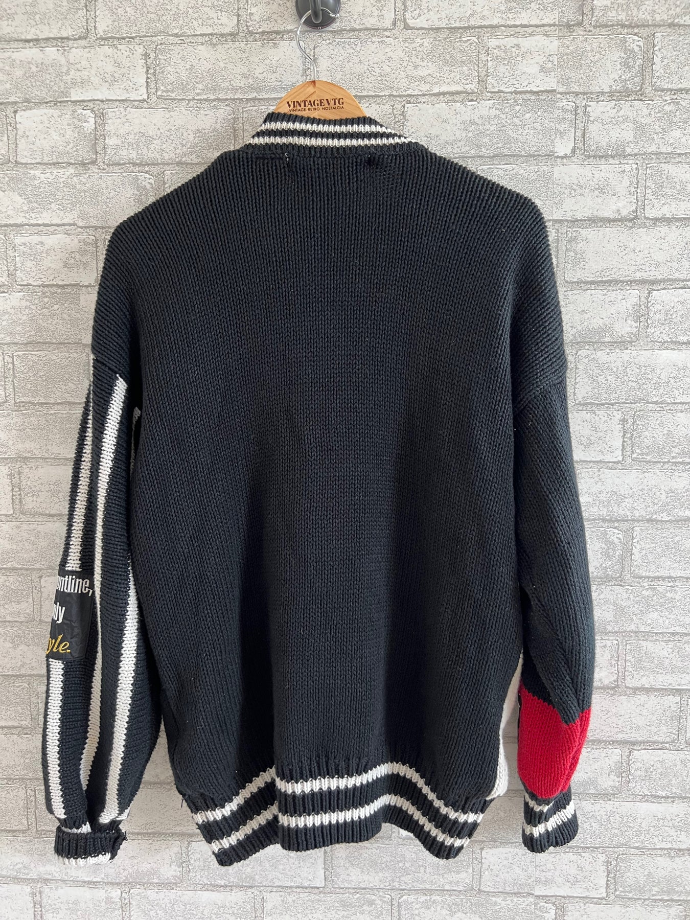 Rare Vintage Chalk Line Black Cardigan sweater – Vintage VTG