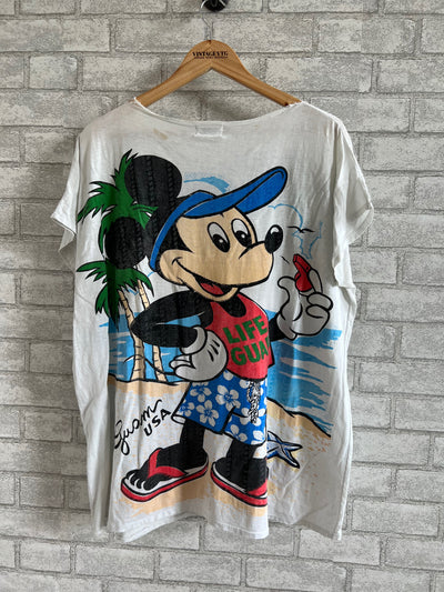 Vintage Distressed Mickey Gaum Lifeguard double sided AOP T-shirt