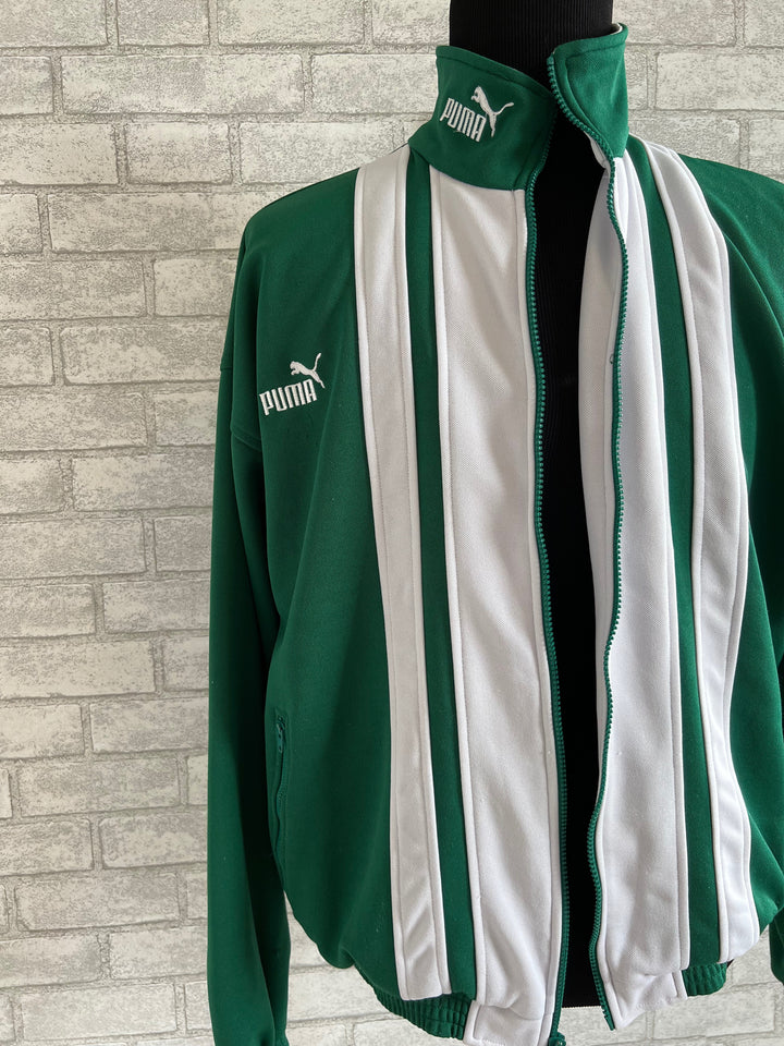 Vintage 80's 90's Puma Green and white Jacket