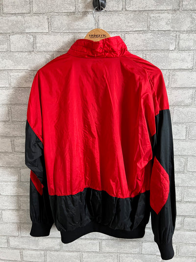 Vintage 80s 90s Adidas Red and Black Windbreaker