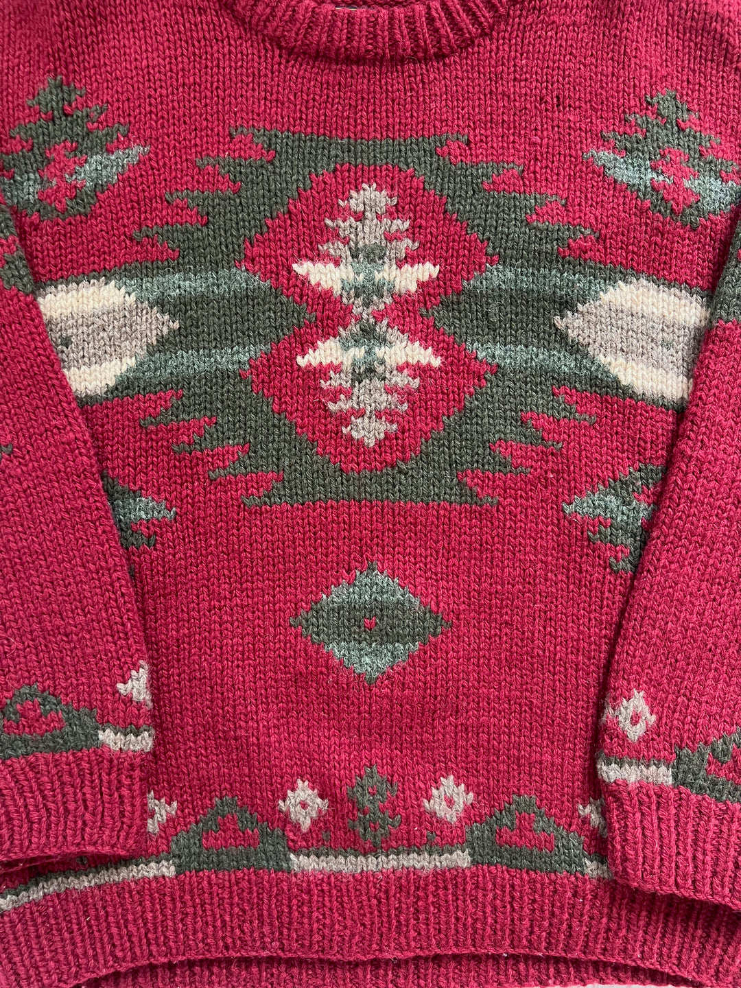 Vintage 90's Eddie Bauer Navajo Aztec wool sweater