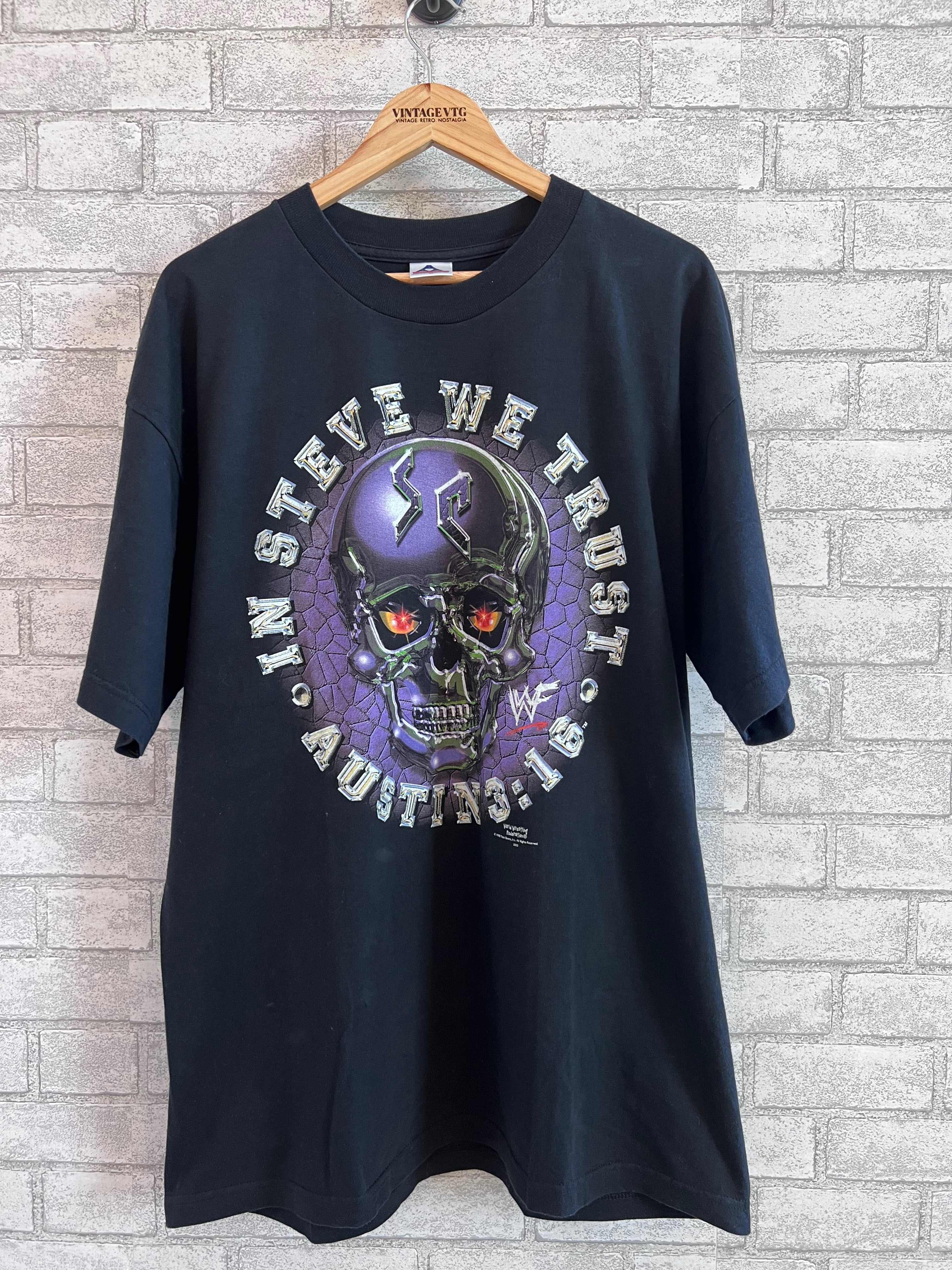 Rare Vintage T-shirt 1998 WWF Stone Cold Steve Austin Skull