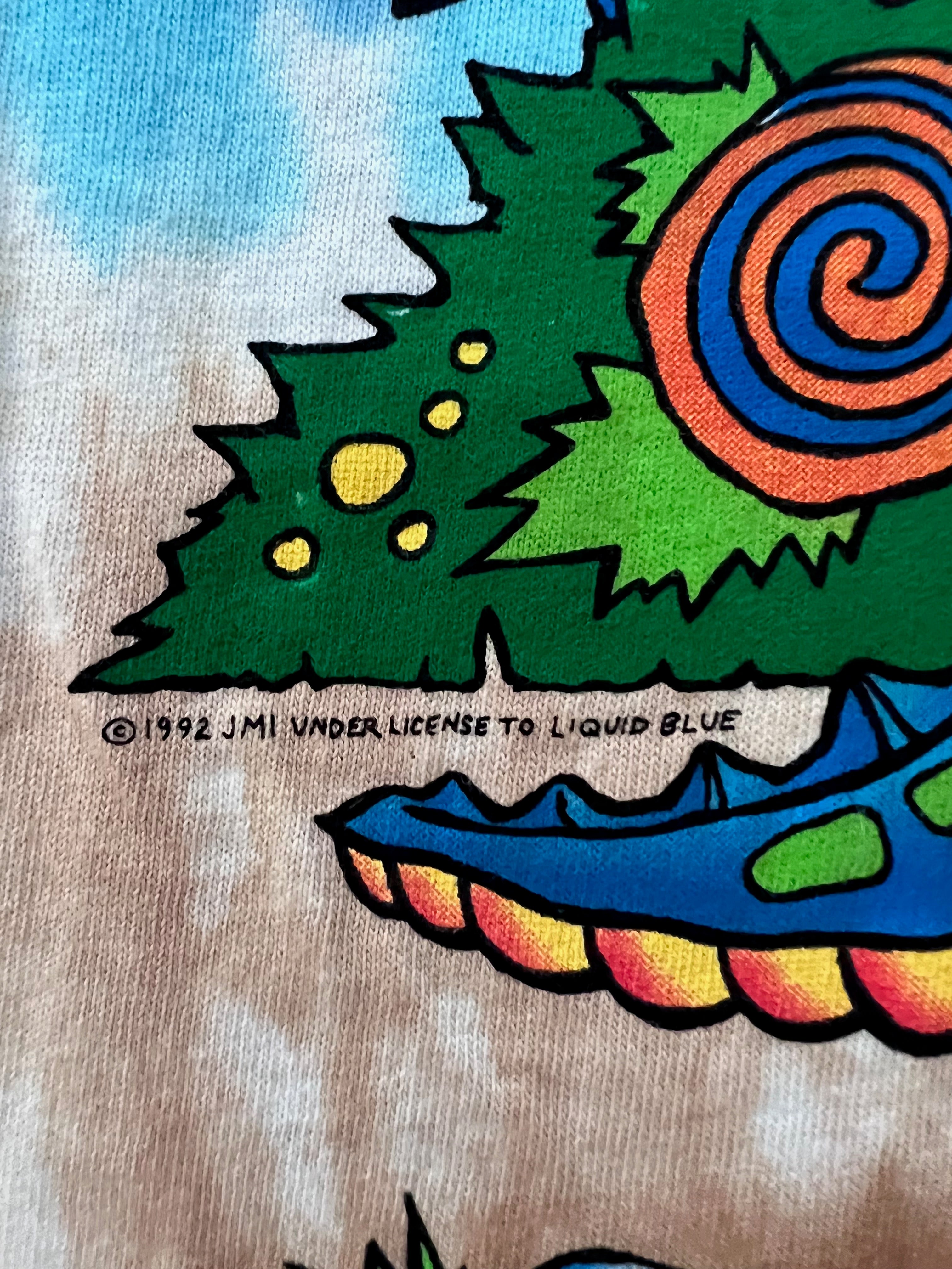 Rare Vintage T-shirt 1992 Joey Mars Liquid Blue Paleon Tie Dye