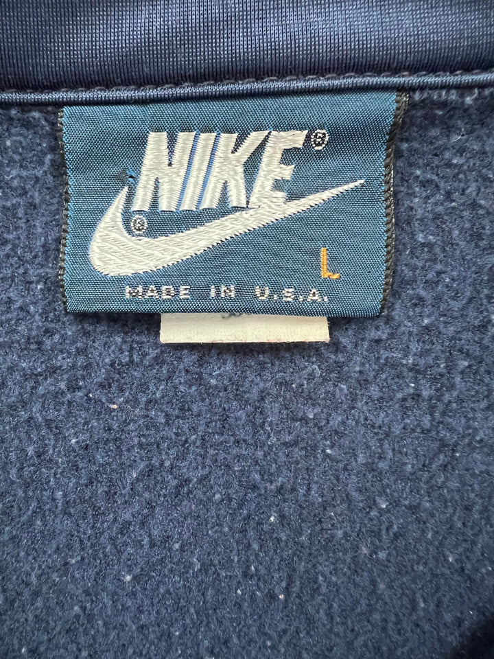 Vintage Nike 80's track jacket Blue and White with Blue Nike tag. Large