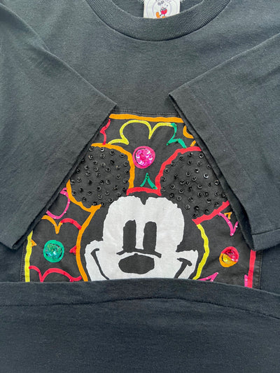 Rare Vintage Disney 90's Mickey Sequined Shirt. Large