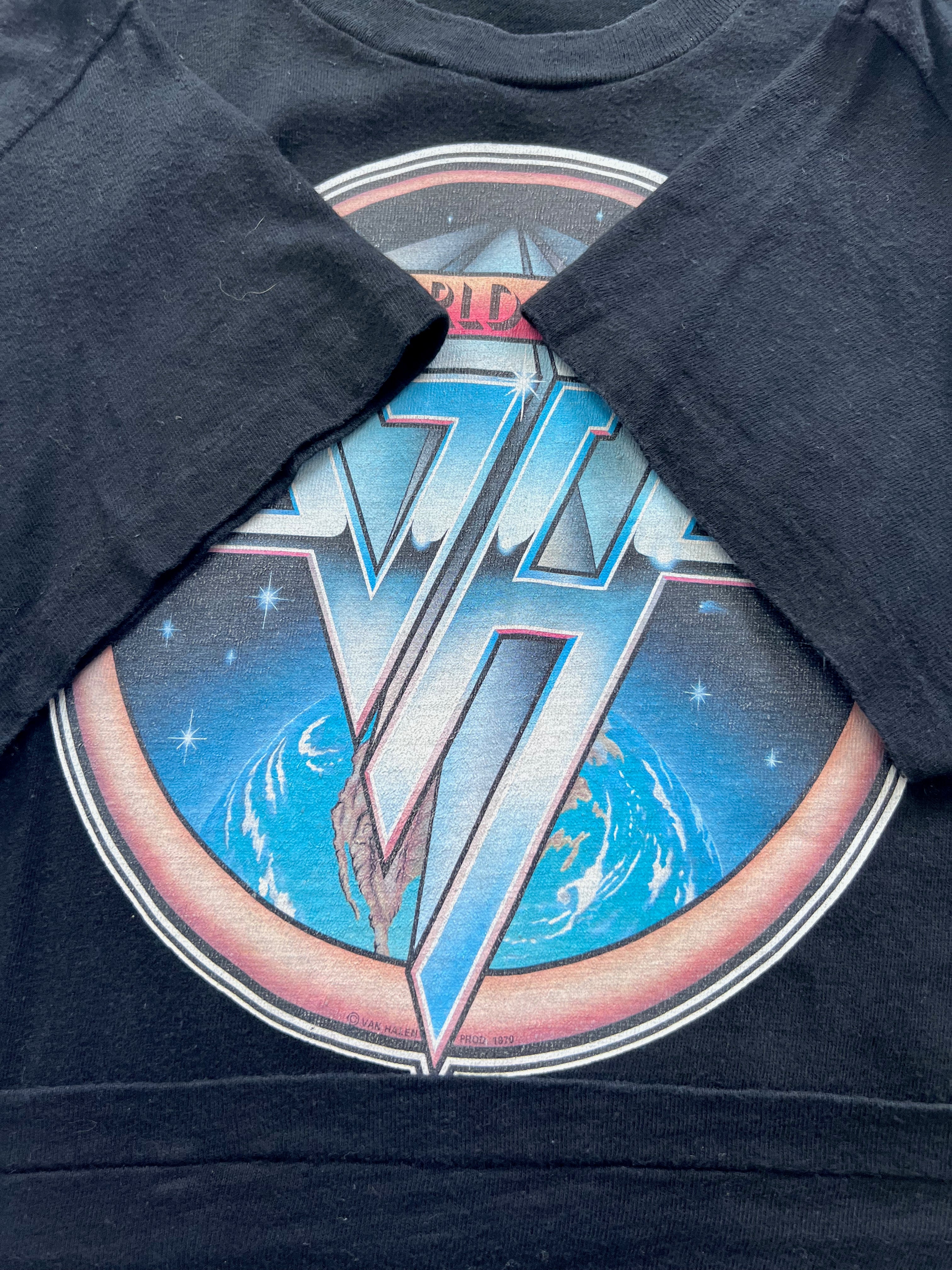 最新商品【US限定】VAN HALEN ワールドツアー 1979ヴィンテージ風Tシャツ トップス
