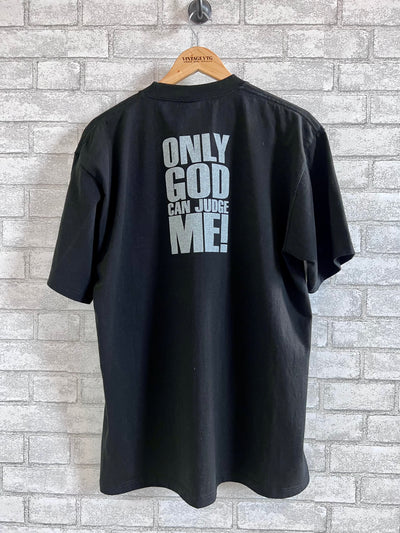 Rare Vintage Tupac "ONLY GOD CAN JUDGE ME!" double sided big print T-shirt