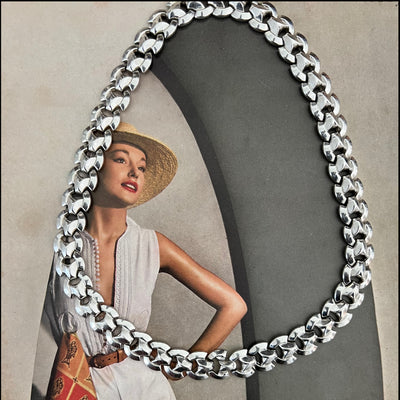 Vintage Trifari Silver Tone Necklace