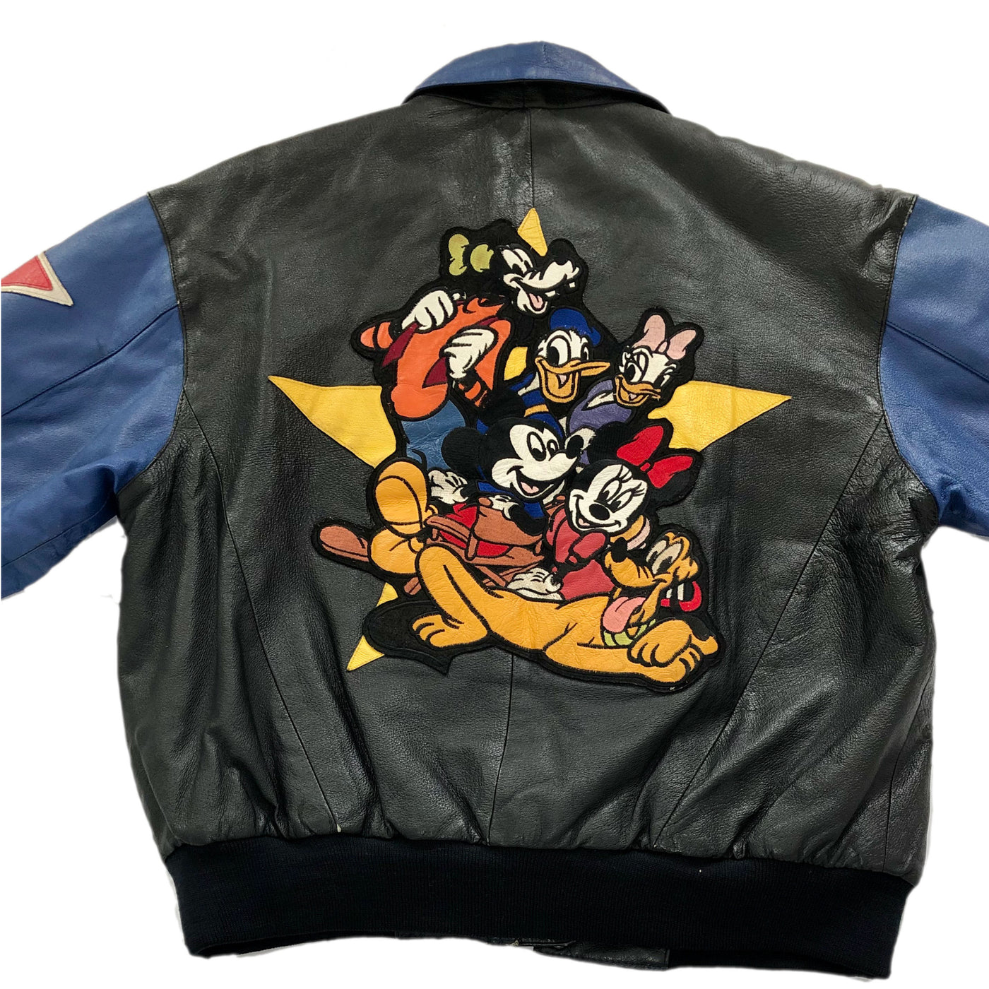 Vintage 90's Disney Mickey and friends leather jacket. Large