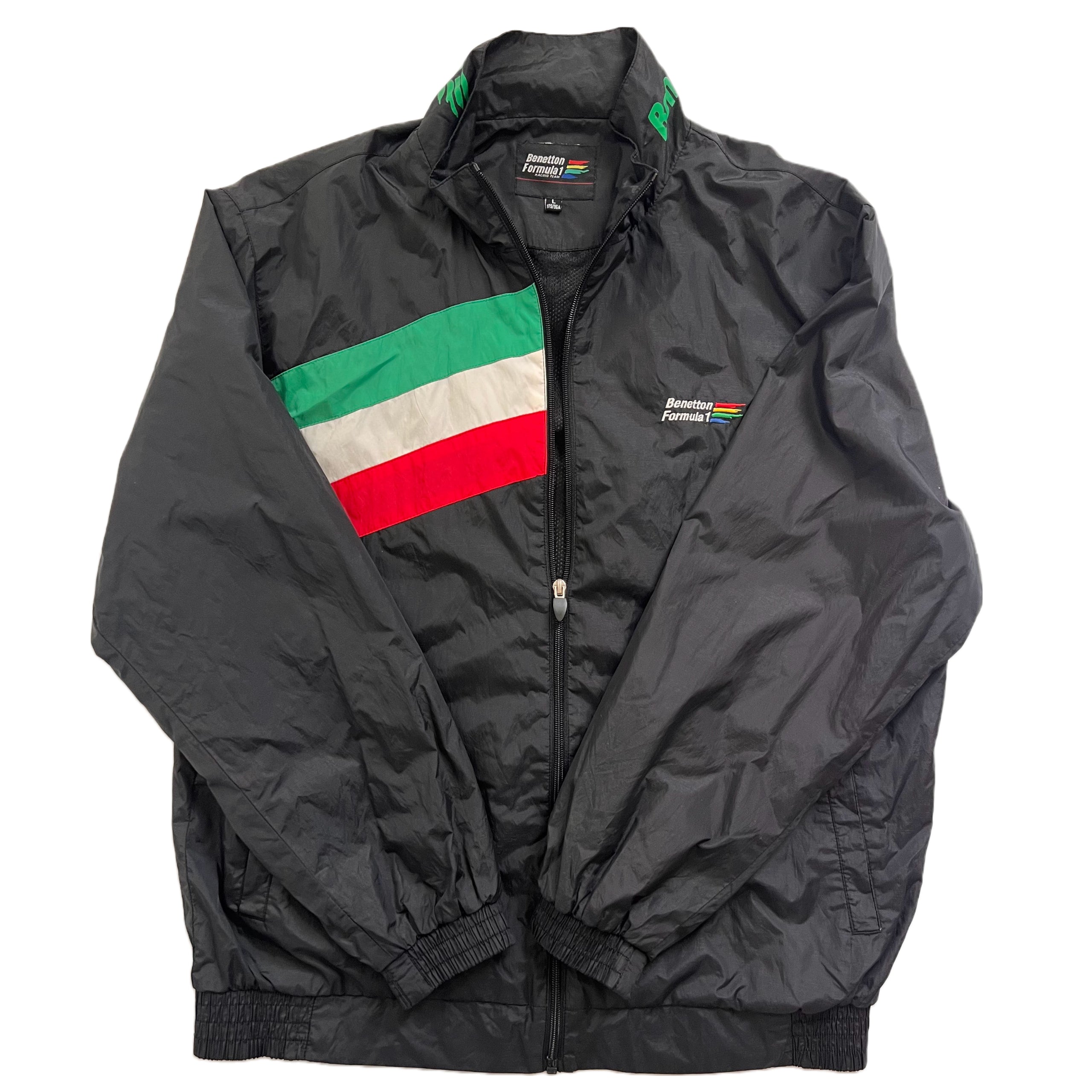 【未使用品】 Benetton Formula 1 ナイロンブルゾン　フリー Vintage Benetton Formula 1 Racing Team Black Windbreaker Jacket