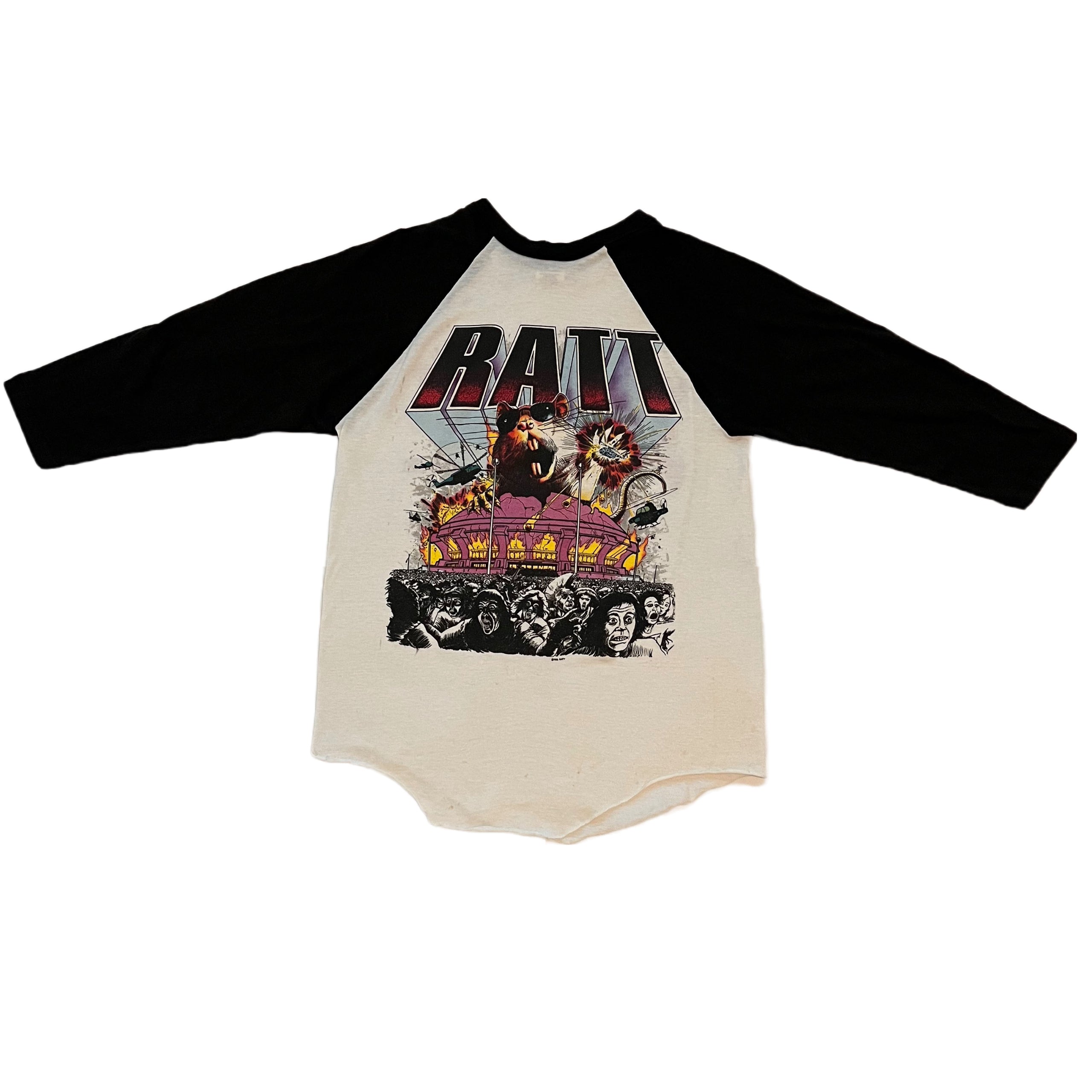 Rare Vintage T-shirt 1985 RATT Patrol Raglan shirt. Large