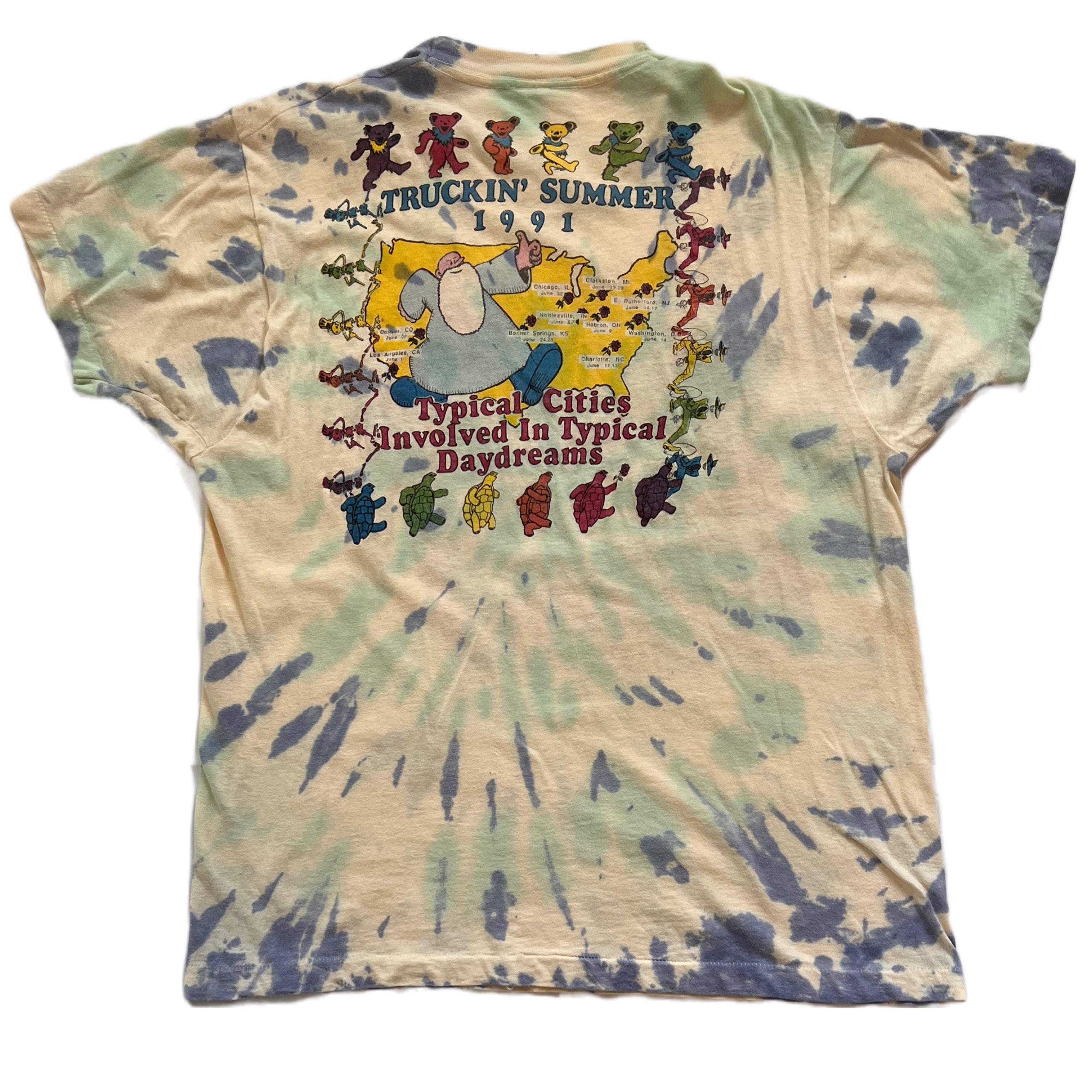 Vintage Grateful Dead 1991 Truckin Summer Tour Shirt. XL