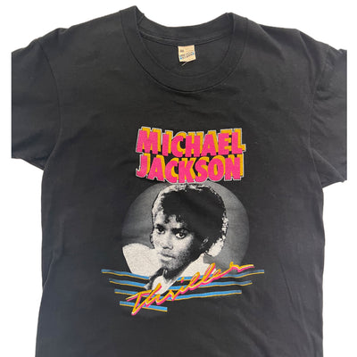 Rare Vintage 80's Michael Jackson 1984 Thriller Black T-shirt Size Medium