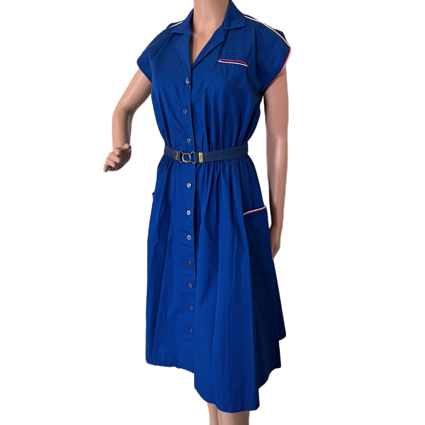 Vintage blue Sleeveless Dress