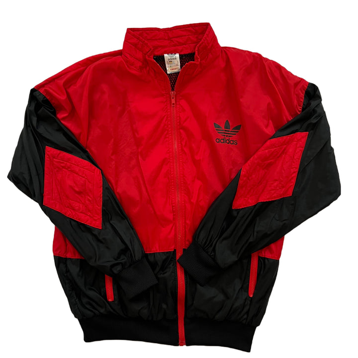 Vintage 80s 90s Adidas Red and Black Windbreaker
