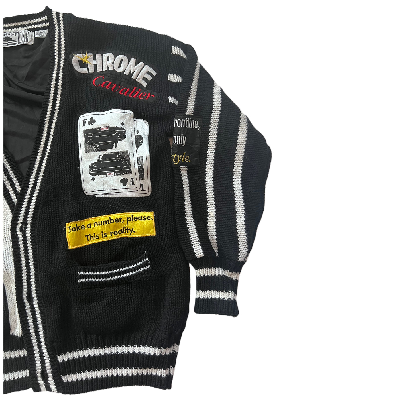 Rare Vintage Chalk Line Black Cardigan sweater