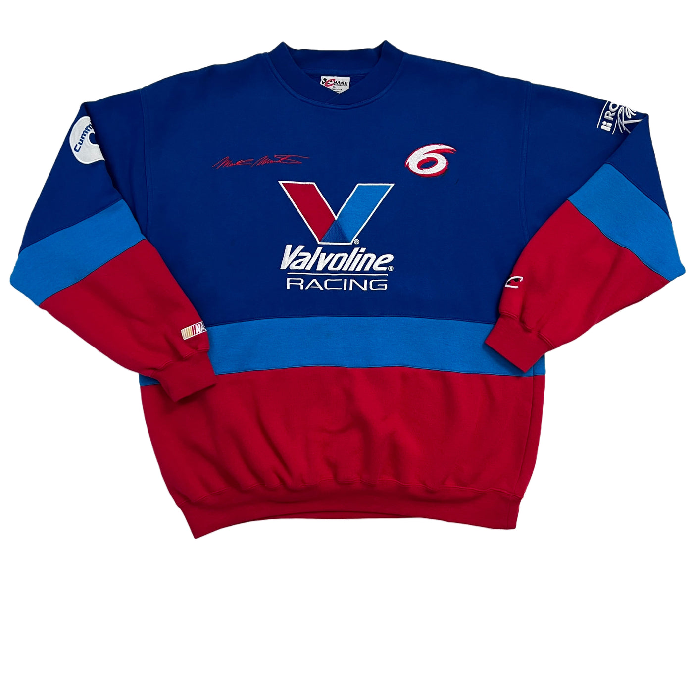 Vintage Sweatshirt Mark Martin Chase Nascar Roush Valvoline Racing