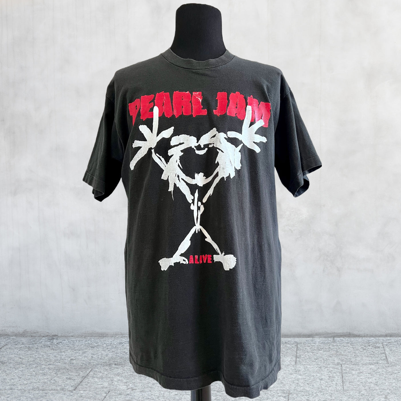 Vintage 1992 Pearl Jam Stick Man Tour Shirt. XL front view