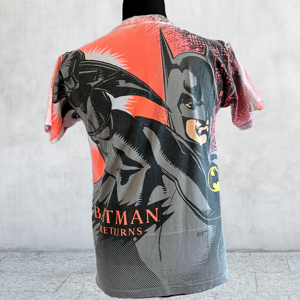 Vintage 1991 DC Batman Returns movie T-shirt AOP back view