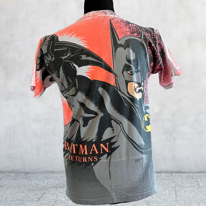 Vintage 1991 DC Batman Returns movie T-shirt AOP back view