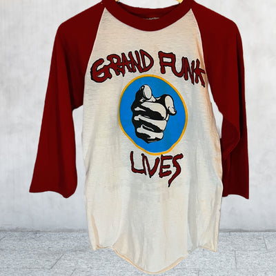Rare 80s Vintage Grand Funk Railway Lives. The American Band Tour T-shirt 81-82. Medium front view