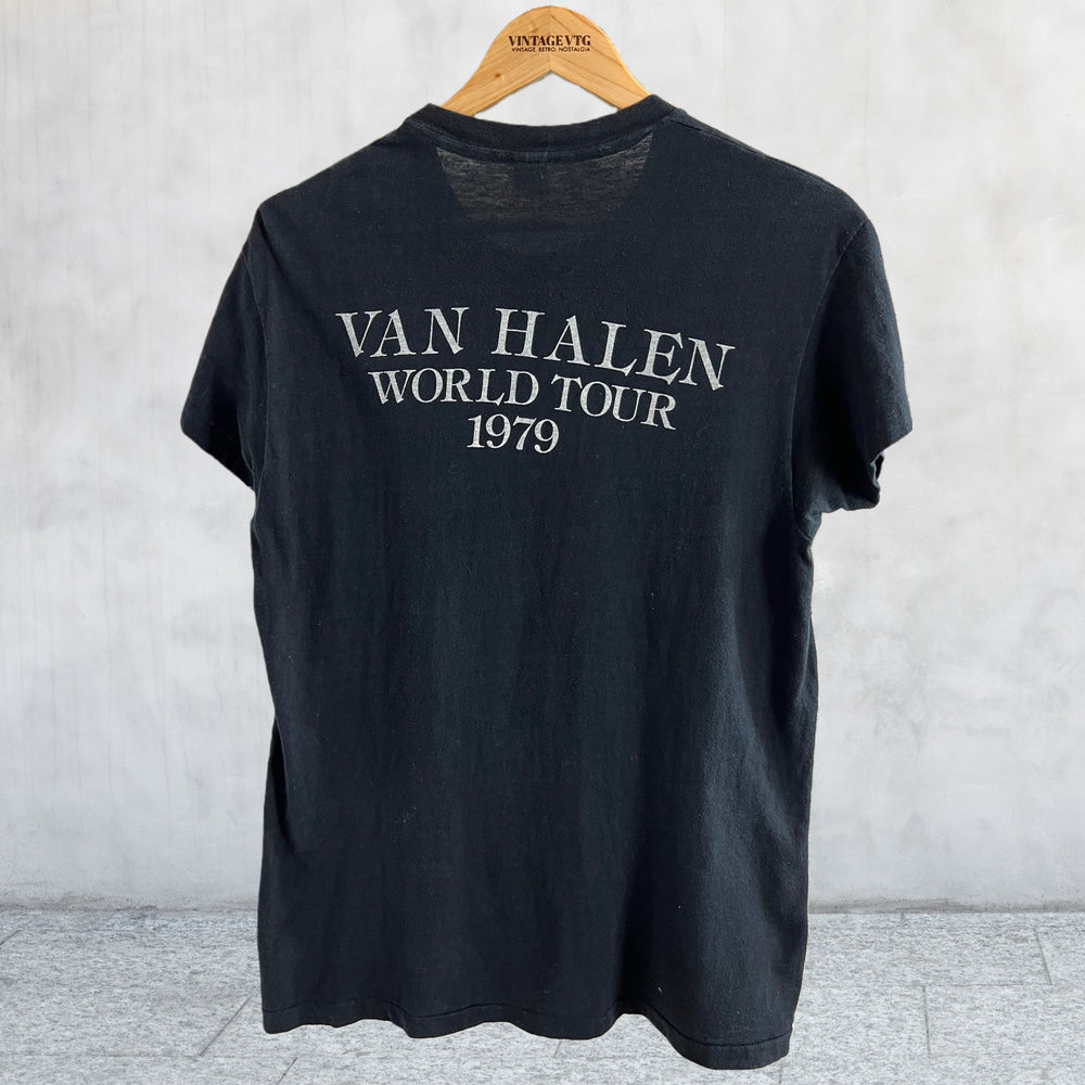Rare find Vintage Van Halen 1979 World Tour Concert T-shirt. Large back view
