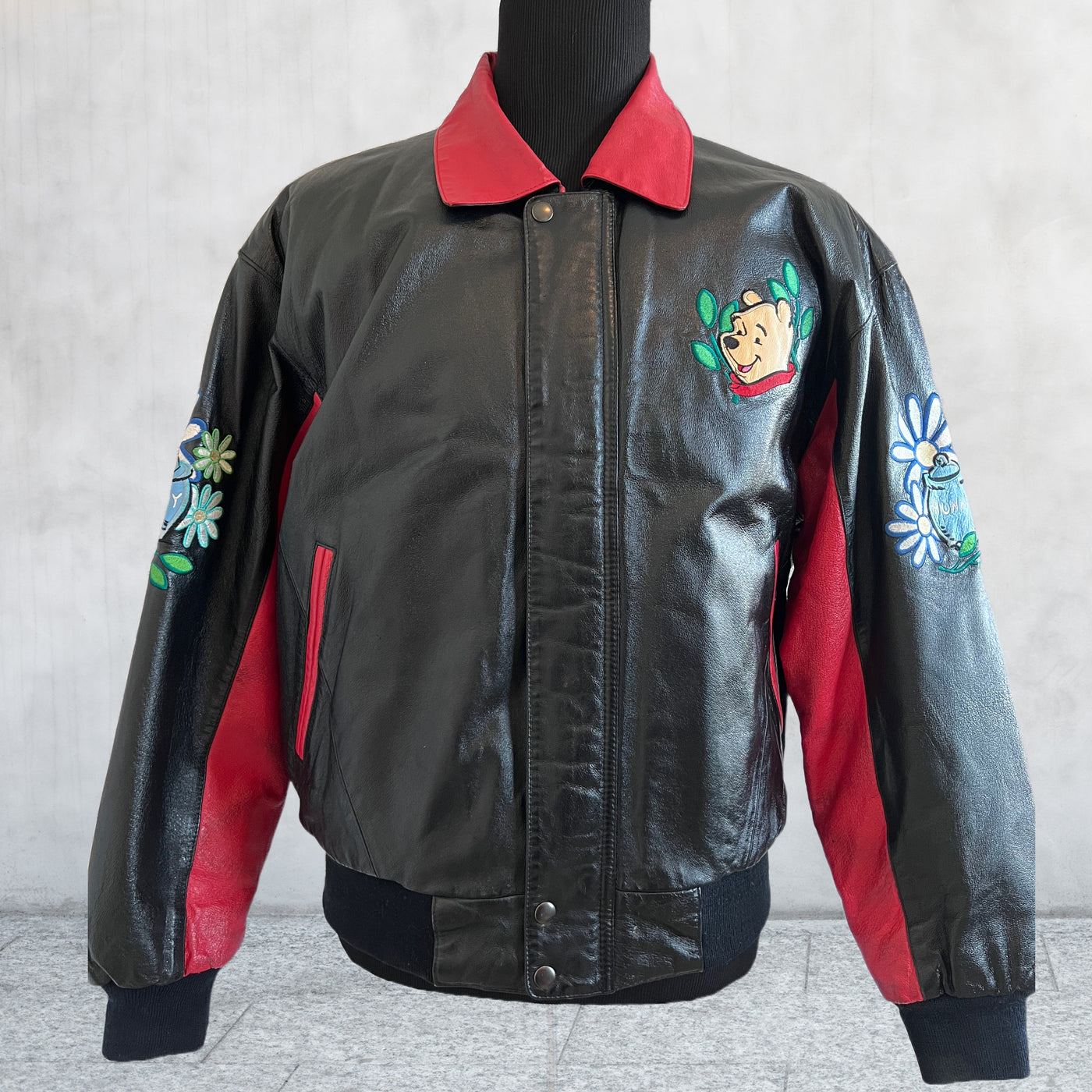 Vintage Disney Pooh Leather Jacket. Large